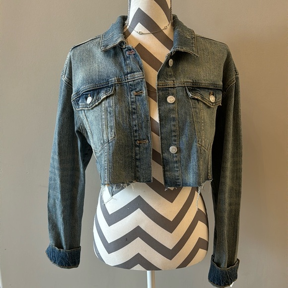 Pilcro denim crop jacket - Picture 1 of 6